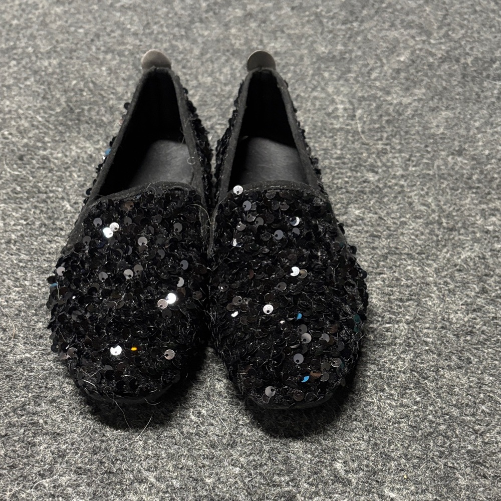 Elegant Black Sequin Women's Loafers